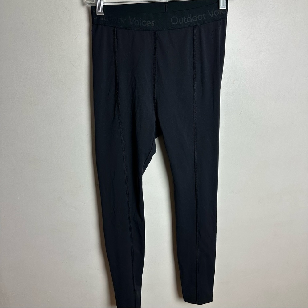 Outdoor Voices Women's Size Small Cropped Mid Rise Stretch Leggings Back Pocket